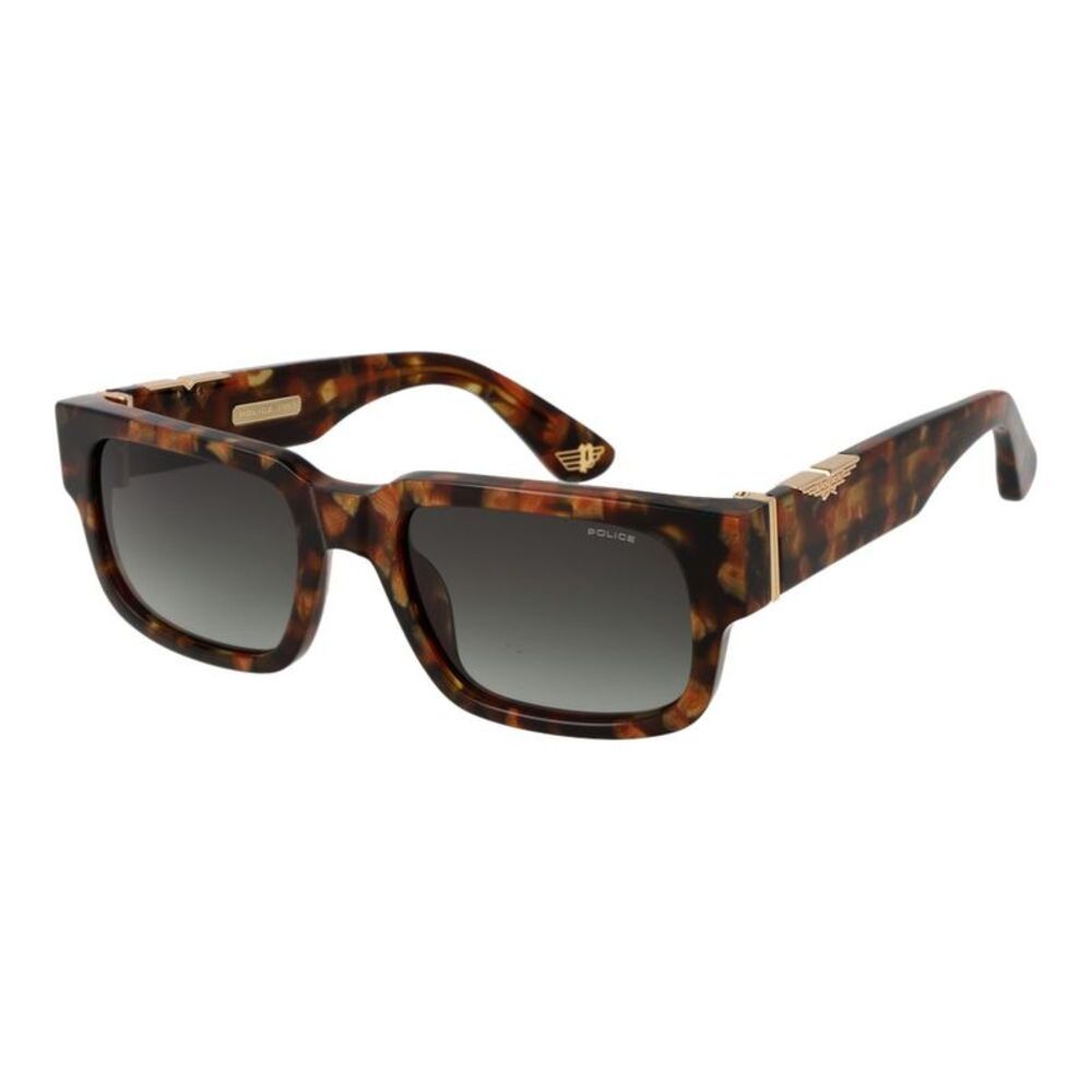 Police Brown Cellulose Acetate Men's Sunglasses